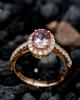 Elegant Heart Pendant Ring – Ruby Touch