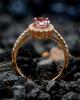 Elegant Heart Pendant Ring – Ruby Touch