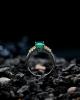 Elegant Heart Pendant Ring – Diamond Drop