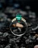 Elegant Heart Pendant Ring – Diamond Drop