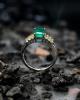 Elegant Heart Pendant Ring – Diamond Drop
